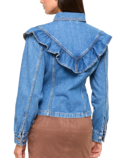 Target Denim Flounce Jacket Back