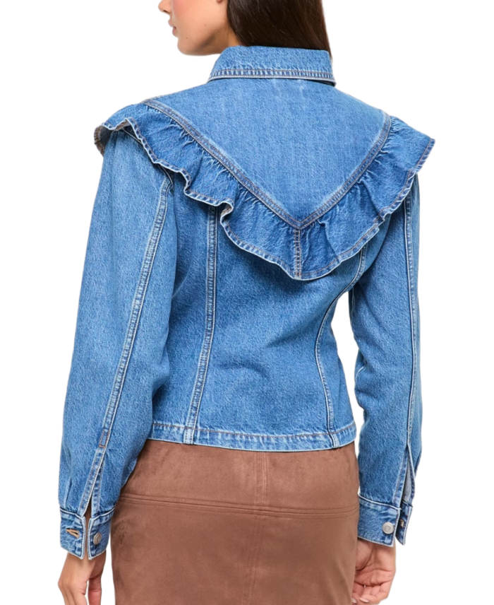 Target Denim Flounce Jacket Back