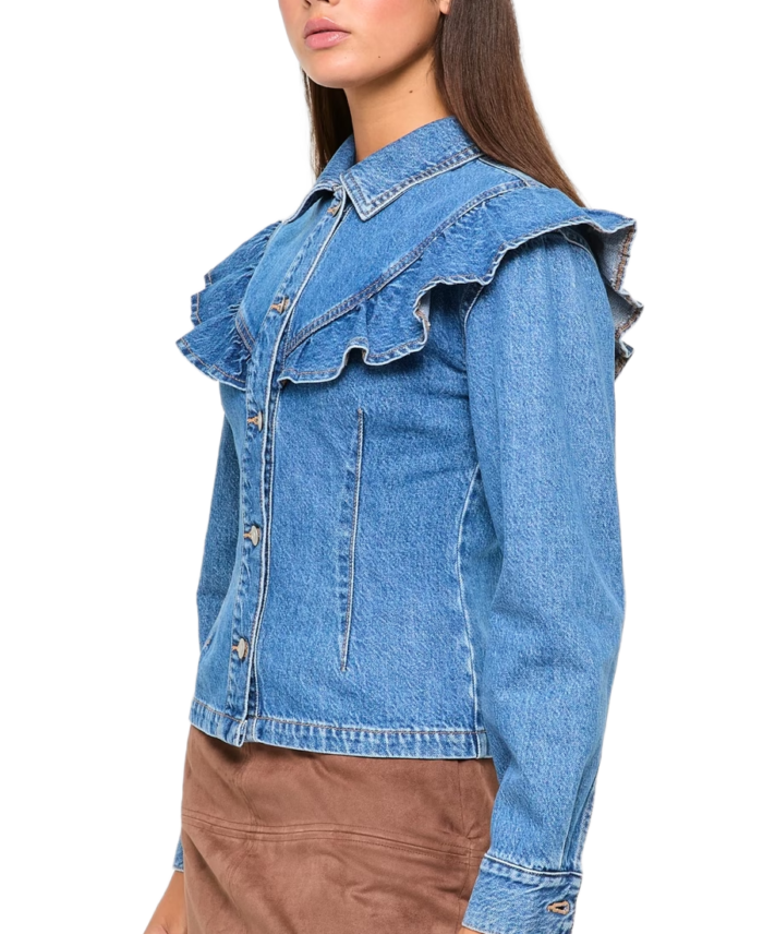 Target Denim Flounce Jacket Side