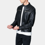 Black Men Leather Jacket - Image 4