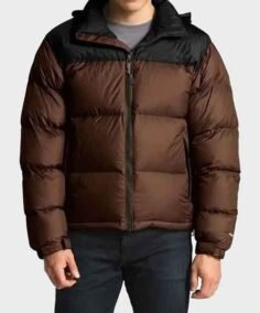 Men’s Brown Puffer Jacket - Trendy Leather Jackets