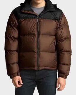 Men’s Brown Puffer Jacket - Trendy Leather Jackets
