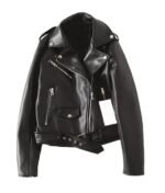 Women’s Black Leather Jacket - Image 2