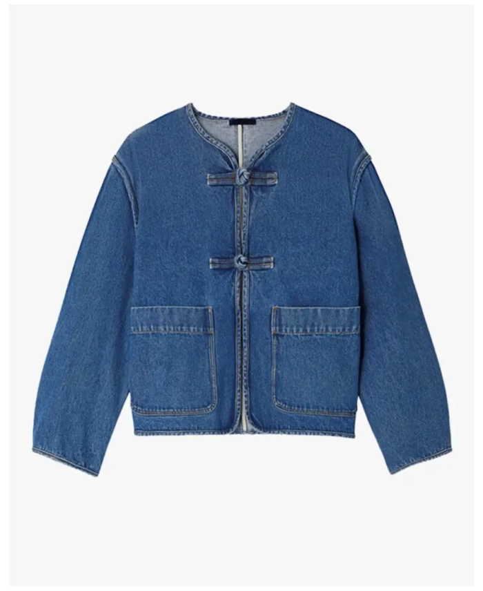 Women's Blue Agatha Denim Jacket Front