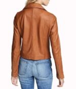 Women’s Brown Leather Jacket - Image 2