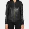 Women’s Classic Bomber Leather Jacket