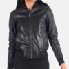Women’s Classic Bomber Leather Jacket