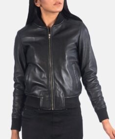 Women’s Classic Bomber Leather Jacket