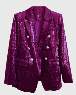 Women's Pink Sequin Blazer