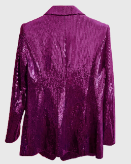 Women's Pink Sequin Blazer Back