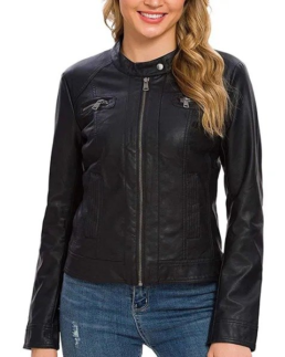Women’s Stylish Biker Leather Jacket