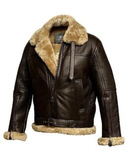 Men's Faux Fur Aviator B3 Bomber Jacket - Trendy Leather Jackets