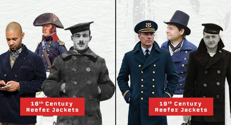 An Image Comparing 18Th &Amp; 19Th Century Reefer Jackets