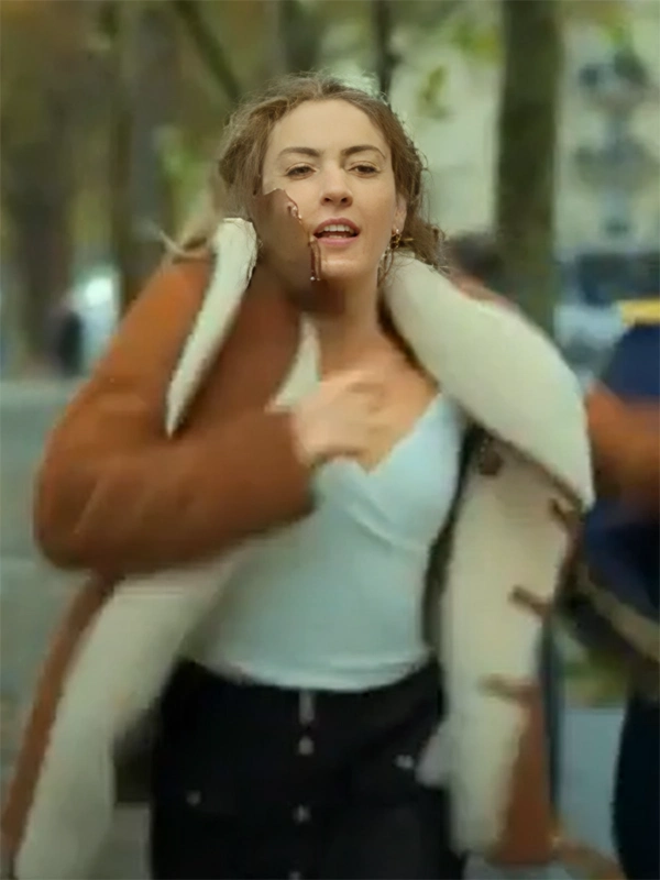 Constance Labbé Cat’s Eye Brown Jacket | Trendy Leather Jackets