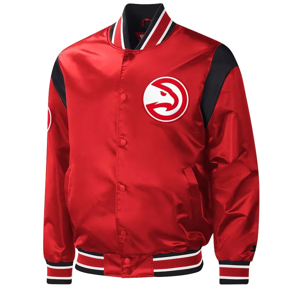 Force-Play-Atlanta-Hawks-Red-Satin-Jacket.jpg Atlanta Hawks Force Play Red Satin Jacket - Image 1