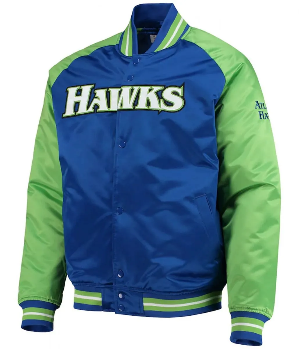 Atlanta Hawks Hardwood Classic Satin Jacket Atlanta Hawks Hardwood Classic Satin Jacket - Image 1
