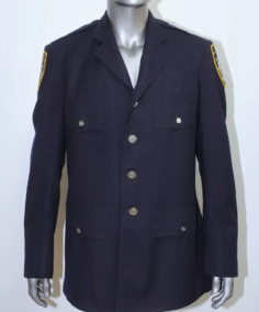 1980s Vintage Navy Blue Wool Jacket