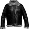 Men’s B3 Black Shearling Bomber Jacket