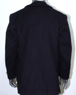 Shop The 1990s Vintage Navy Blue Wool Reefer Pea Coat