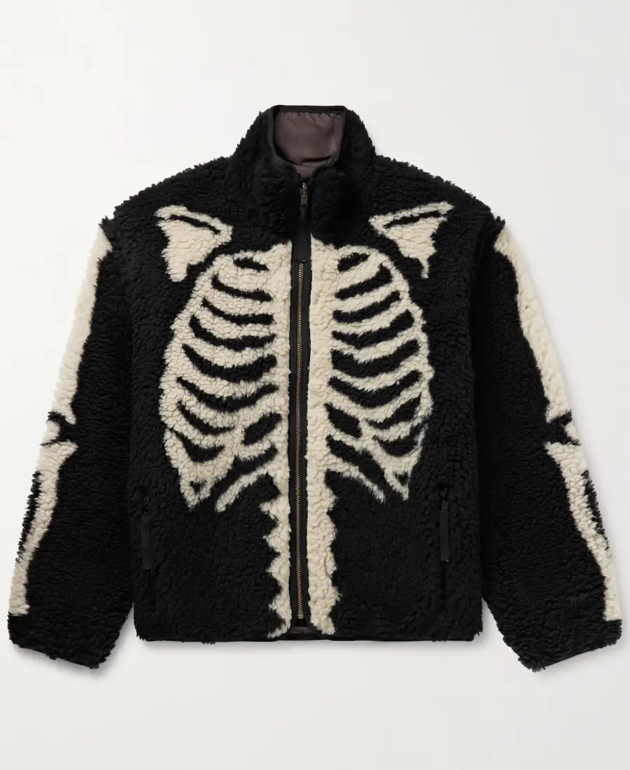Kapital Skeleton Bone Fleece Jacket | Trendy Leather Jackets