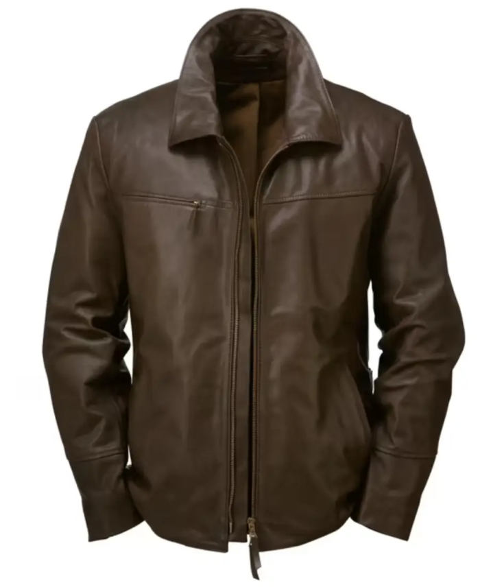 Men’s Cowhide Dark Brown Jacket