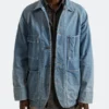 Men's Panelled Blue Denim Jacket