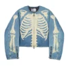 Men's Skeleton Blue Denim Jacket