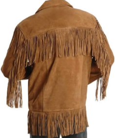 Shop The Men's Fringe Native Cowboy Western Brown Suede Leather Jacket