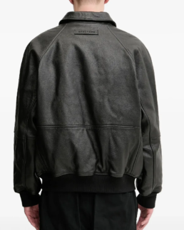 Shop The Men’s Leather Bomber Jacket Back