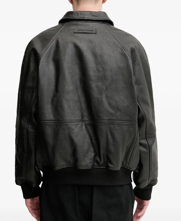 Shop The Men’s Leather Bomber Jacket Back