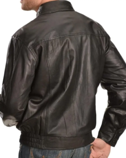 Shop The Men’s Vintage Classic Black Leather Jacket Back