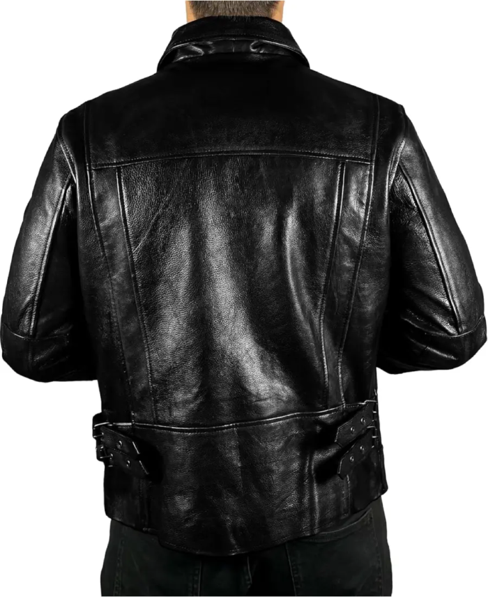 Shop The Vintage Retro Cafe Racer Leather Jacket Back