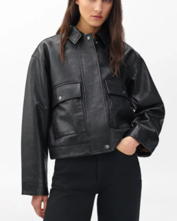 Nonie Lambskin Leather Jacket