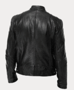 Shop The Biker Casual Zipper Leather Jacket Black