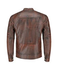 Shop The Mens Brown Lambskin Biker Style Leather Jacket