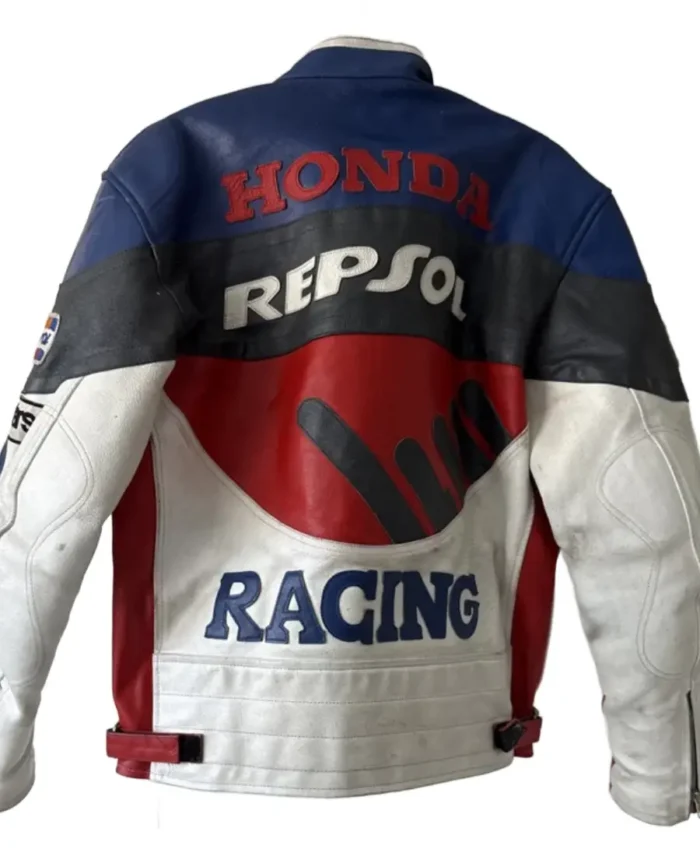 90s Mens Honda Repsol Racing Leather Jacket | Trendy Leather Jackets