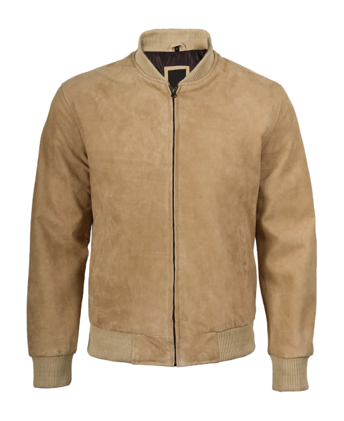 Men Camel Brown Classic Suede Jacket - Trendy Leather Jackets