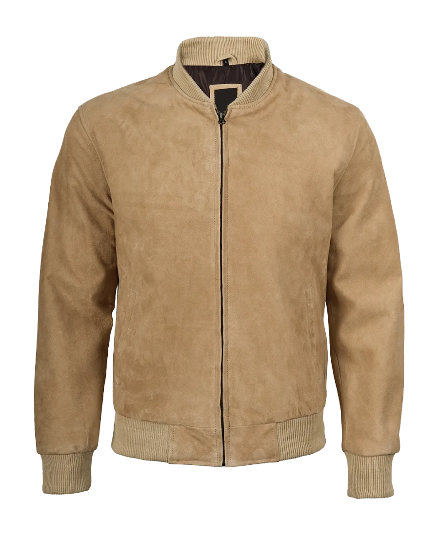 Men Camel Brown Classic Suede Jacket - Trendy Leather Jackets