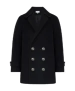 Men's Black Lambeth Reefer Coat