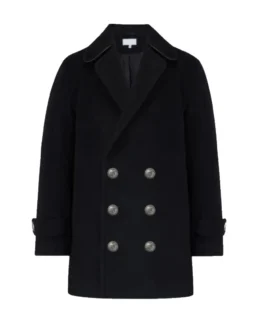 Men's Black Lambeth Reefer Coat