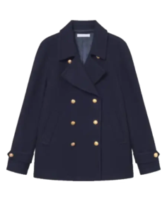 Men's Caban Navy Gold Reefer Jacket
