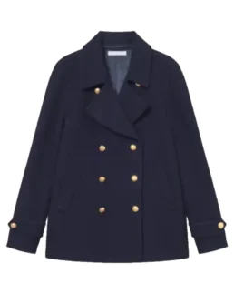 Men's Caban Navy Gold Reefer Jacket