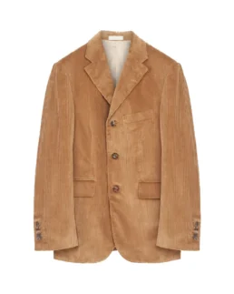 Men's Camel Cord Reefer Jacket