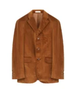 Men's Camel Cord Reefer Jacket Brown