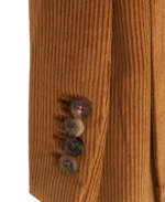 Men's Camel Cord Reefer Jacket Brown Close