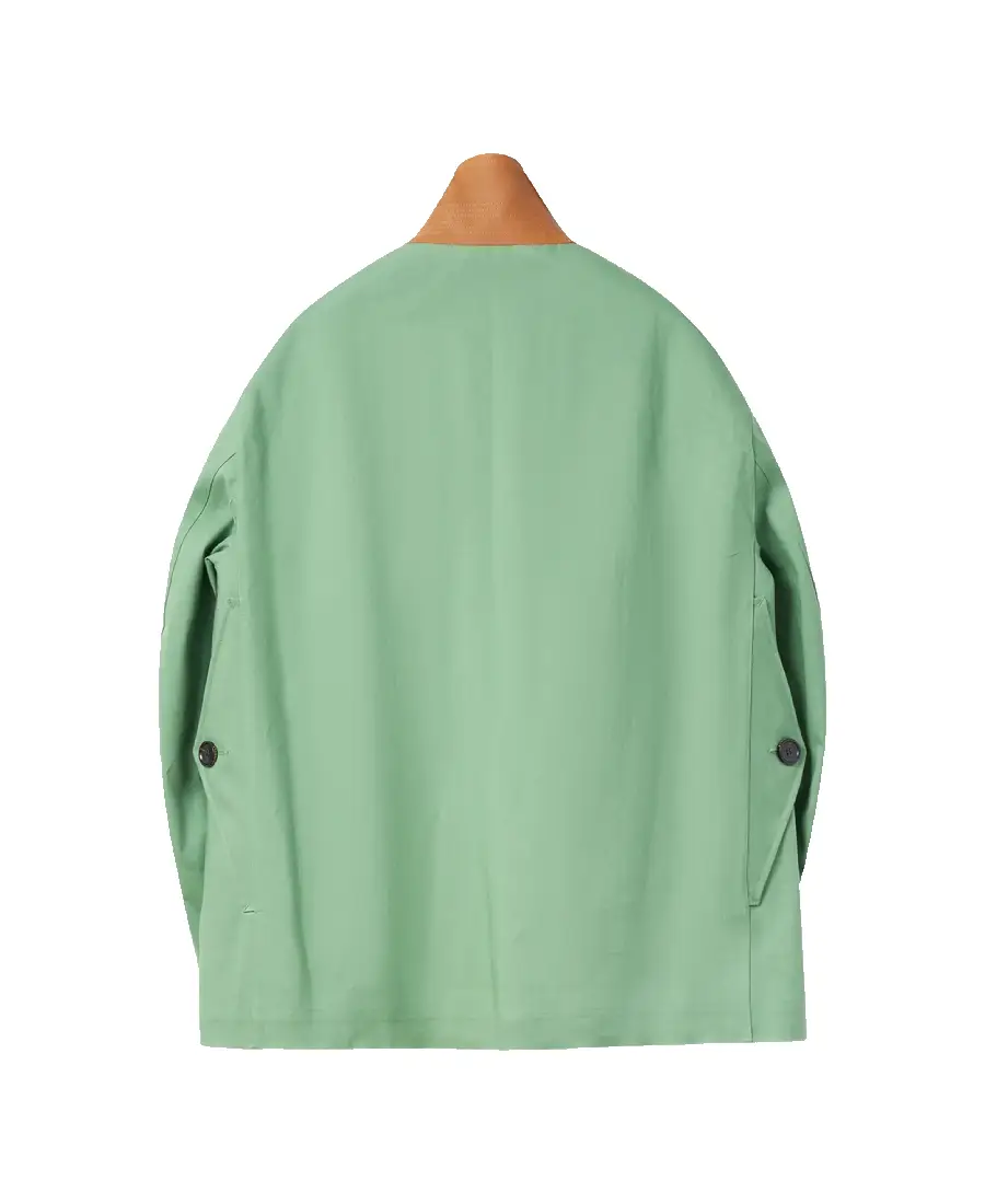 Men's Gabardine Reefer Coat Back