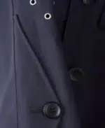 Men's Gabardine Reefer Coat Blue Close