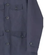 Men's Gabardine Reefer Coat Blue Sleeves
