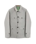 Men's Gabardine Reefer Coat Grey