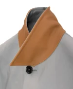 Men's Gabardine Reefer Coat Grey Close